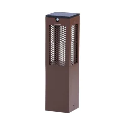 Solcelle Lampe Med Sensor|Sokkellamper Med Sensor ^ Les Jardins LED-solcellelampe på piedestal Tradition Sensor Corten 40 cm