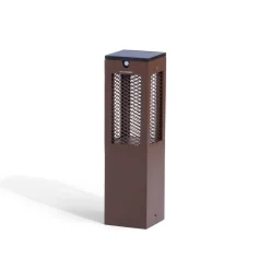 Solcelle Lampe Med Sensor|Sokkellamper Med Sensor ^ Les Jardins LED-solcellelampe på piedestal Tradition Sensor Corten 40 cm