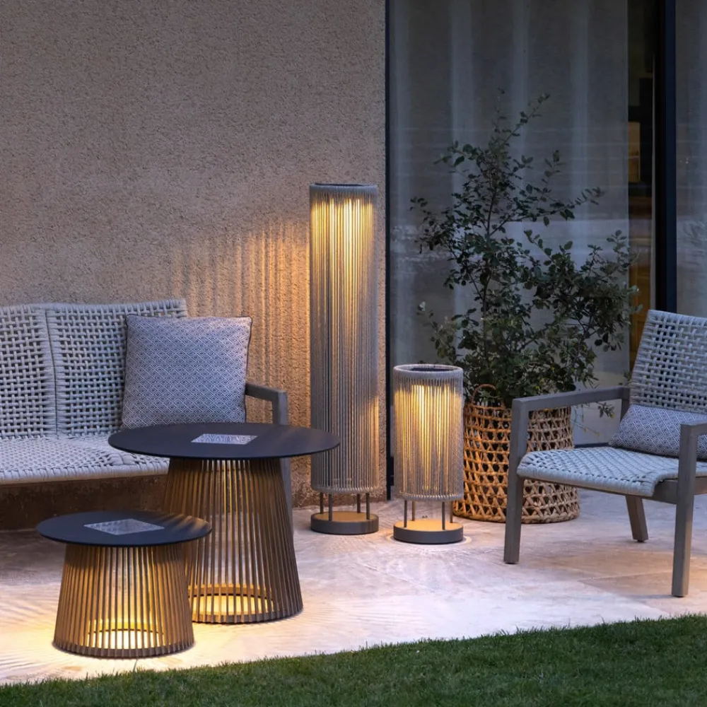 Les Jardins Solcellelamper > LED-solcellelampe Rop&Strip højde 120 cm, 3.000 K, 500 lm