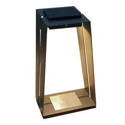 Les Jardins Sokkellamper Med Sensor|Solcellelamper > LED-solcellelampe Skaal i aluminium, 40 cm, grå