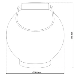 Näve Solcellelamper > LED-solcellelampe 52854, sølv, metal, 20 cm, IP44, 2 stk