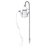 Dekorationsbelysning ^ Globo LED-solcellelampe 33652, sølv, vandkande, jordspyd, metal
