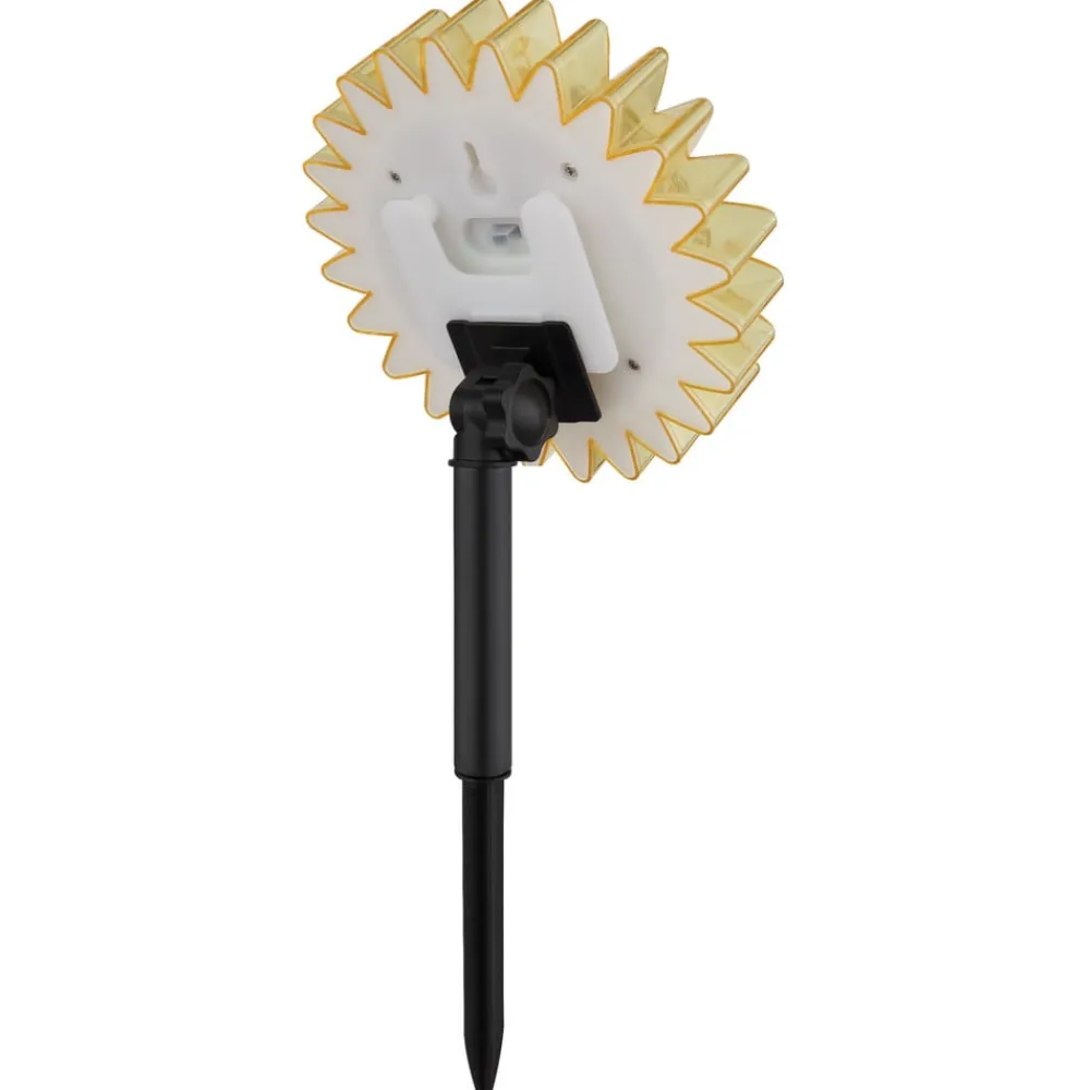 Globo Dekorationsbelysning|Solcellelamper > LED-solcellelampe 33598 Solsikke Ø 13 cm, gul, plast