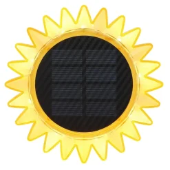 Globo Dekorationsbelysning|Solcellelamper > LED-solcellelampe 33598 Solsikke Ø 13 cm, gul, plast