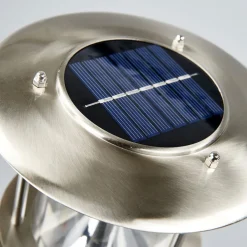 Lindby Solcellelamper|Sokkellamper > LED-solcellelampe Sumaya, stål, 65 cm høj, jordspyd