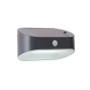 Solcelle Lampe Med Sensor|Væglampe Med Sensor ^ Searchlight LED-solcellelampe til væg 67421BK-PIR, bevægelsessensor