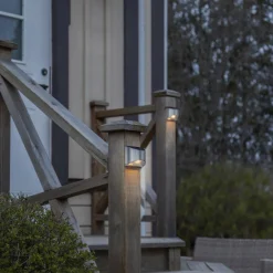 STAR TRADING Solcellelamper > LED-solcellelampe til vægmontering Wally, sølv, 2 stk. sæt