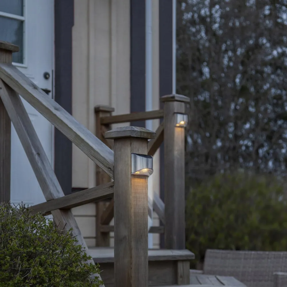 STAR TRADING Solcellelamper > LED-solcellelampe til vægmontering Wally, sølv, 2 stk. sæt