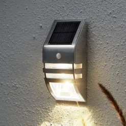 STAR TRADING Solcelle Lampe Med Sensor|Væglampe Med Sensor > LED-solcellelampe til vægmontering Wally, bevægelsessensor