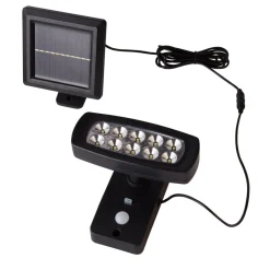 Searchlight Solcelle Lampe Med Sensor|Væglampe Med Sensor > LED-solcellelampe til vægmontering 67423BK-PIR, bevægelsessensor