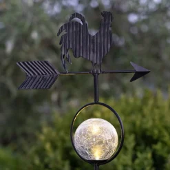 STAR TRADING Dekorationsbelysning|Solcellelamper > LED-solcellelampe Windy, viser vindretningen