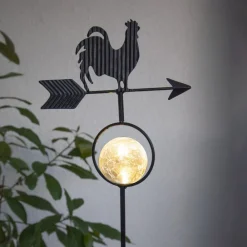 STAR TRADING Dekorationsbelysning|Solcellelamper > LED-solcellelampe Windy, viser vindretningen