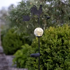 STAR TRADING Dekorationsbelysning|Solcellelamper > LED-solcellelampe Windy, viser vindretningen