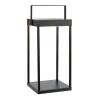 Markslöjd Solcellelamper > LED-solcellelanterne Pure, sort, USB, metal, højde 42 cm