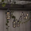 STAR TRADING Dekorationsbelysning|Solcellelamper > LED-solcellelyskæde Cage, 8 lyskilder