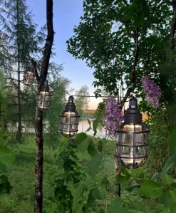 STAR TRADING Dekorationsbelysning|Solcellelamper > LED-solcellelyskæde Cage, 8 lyskilder