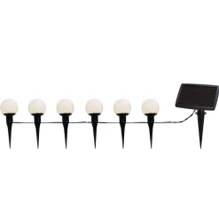 STAR TRADING Dekorationsbelysning|Solcellelamper > LED-solcellelyskæde combo, 6 lyskilder, IP44, plast