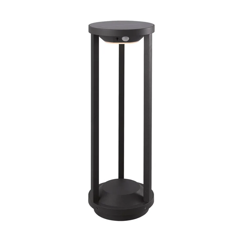 Solcelle Lampe Med Sensor|Gadebelysning Med Sensor ^ Heitronic LED-solcellepullerter Pilastro, sensor, jordspyd