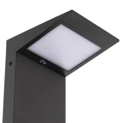 FARO BARCELONA Solcelle Lampe Med Sensor|Sokkellamper Med Sensor > LED-solcellevejbelysning Soleil, antracit, metal, IP54, sensor