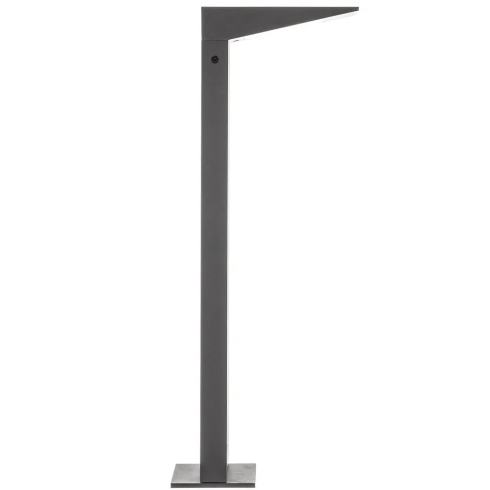 FARO BARCELONA Solcelle Lampe Med Sensor|Sokkellamper Med Sensor > LED-solcellevejbelysning Soleil, antracit, metal, IP54, sensor