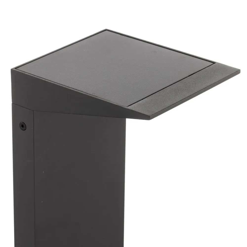 FARO BARCELONA Solcelle Lampe Med Sensor|Sokkellamper Med Sensor > LED-solcellevejbelysning Soleil, antracit, metal, IP54, sensor