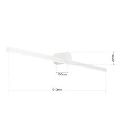 Væg- Og Spejllamper ^ ORION LED-spejlbelysning Skønhedsbredde 101 cm, hvid