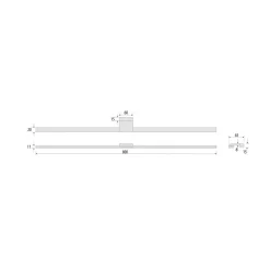 Væg- Og Spejllamper ^ MCJ LED-spejlbelysning Triga IP44, krom, 80 cm, 3.000K