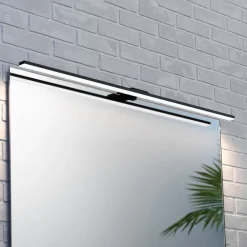 Væg- Og Spejllamper|Væglamper ^ MCJ LED-spejlbelysning Triga IP44 sort 80 cm, 3.000K