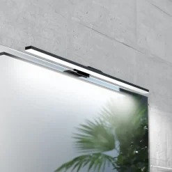 MCJ Væg- Og Spejllamper > LED-spejlbelysning Triga IP44 sort 60 cm, 4.000K