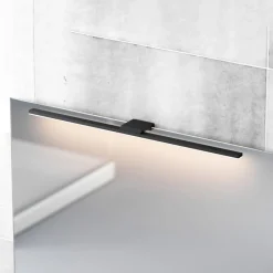 MCJ Væg- Og Spejllamper > LED-spejlbelysning Triga IP44 sort 60 cm, 4.000K