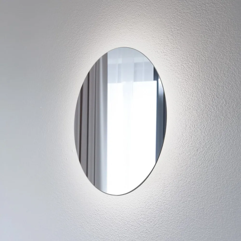 Møbel Og Interiør ^ Nowodvorski Lighting LED-spejl Ring L, Ø 39 cm, glas, varmhvid