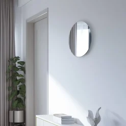 Møbel Og Interiør ^ Nowodvorski Lighting LED-spejl Ring L, Ø 39 cm, glas, varmhvid