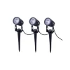 Näve Solcellelamper|Udendørs Spot > LED-spot med jordspyd SPOTI, sort, 3-sæt, IP44