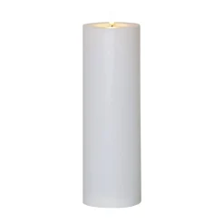Julepynt|Vinduesdekoration ^ STAR TRADING LED stearinlys Flamme Rak 32,5 cm hvid plast batteridrevet