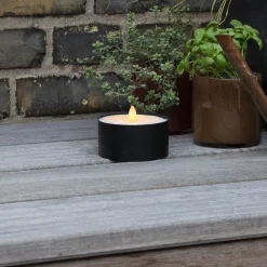 STAR TRADING Dekorationsbelysning > LED stearinlys Torch Candle sort metal/voks batteridrevet