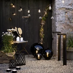 STAR TRADING Dekorationsbelysning > LED stearinlys Torch Candle sort metal/voks batteridrevet