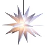 Dekorationsbelysning|Julepynt ^ STERNTALER LED-stjerne til udendørs brug, 18 takker, hvid, Ø 55 cm