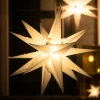 Dekorationsbelysning|Julepynt ^ STERNTALER LED-stjerne, ude, med jordspyd, Ø 55 cm, hvid