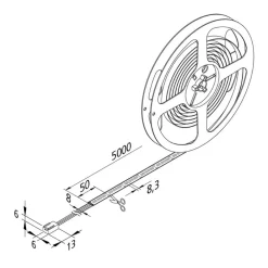 Hera Led Strips > LED-strip Basic-Tape S, IP54, 3.000K, længde 500 cm
