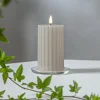 STAR TRADING Dekorationsbelysning|Julepynt > LED-strip beige 15 cm ægte voks batteridrevet