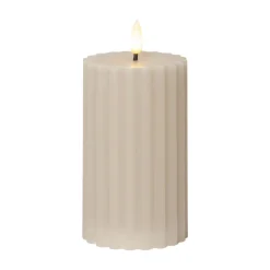 STAR TRADING Dekorationsbelysning|Julepynt > LED-strip beige 15 cm ægte voks batteridrevet
