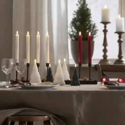 STAR TRADING Dekorationsbelysning|Julepynt > LED-strip hvid 15 cm ægte voks batteridrevet