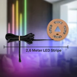 Briloner Dekorationsbelysning|Led Strips > LED-strip Pimp your panel, forlængersæt, RGBW, længde 2,6 m