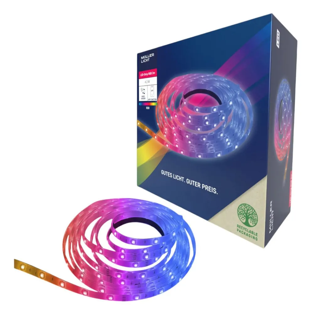 Led Strips ^ Müller-Licht LED-strip Smart RGB, længde 2 m, musiksensor, USB, Tuya