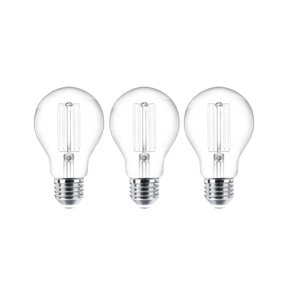Lindby Filament Pære|Led Pærer > LED-trådpære E27 sæt med 3 stk. 7W 806 lm klar 2.700K
