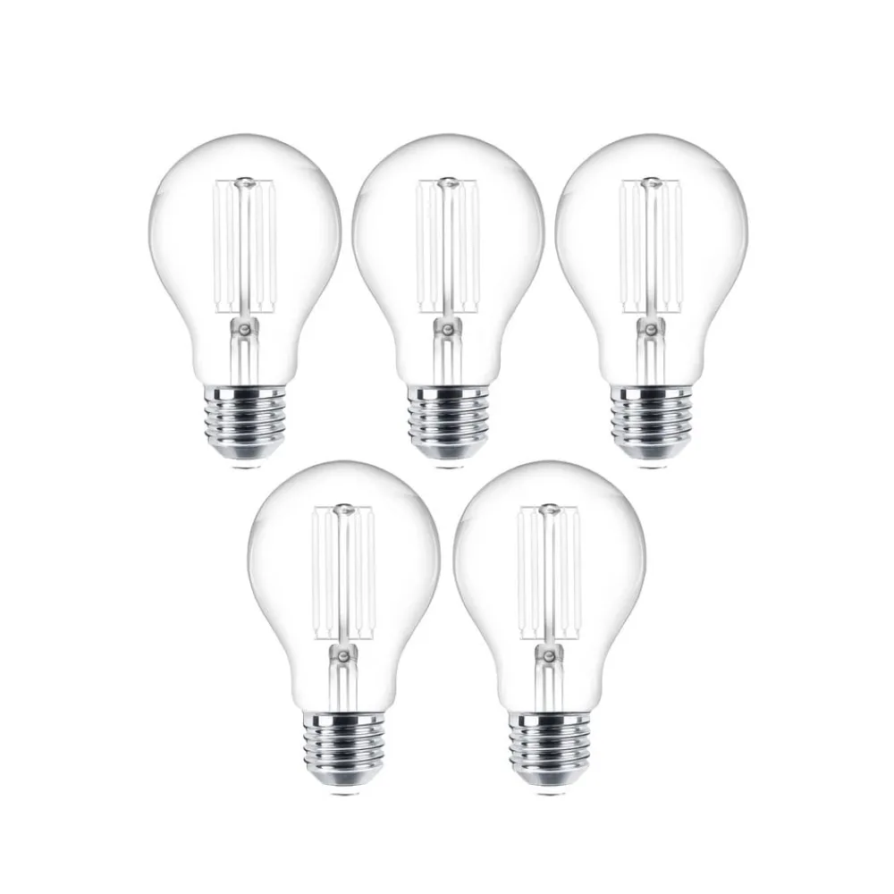 Filament Pære|Led Pærer ^ Lindby LED-trådpære E27 sæt med 5 stk. 4W 470 lm klar 2.700K