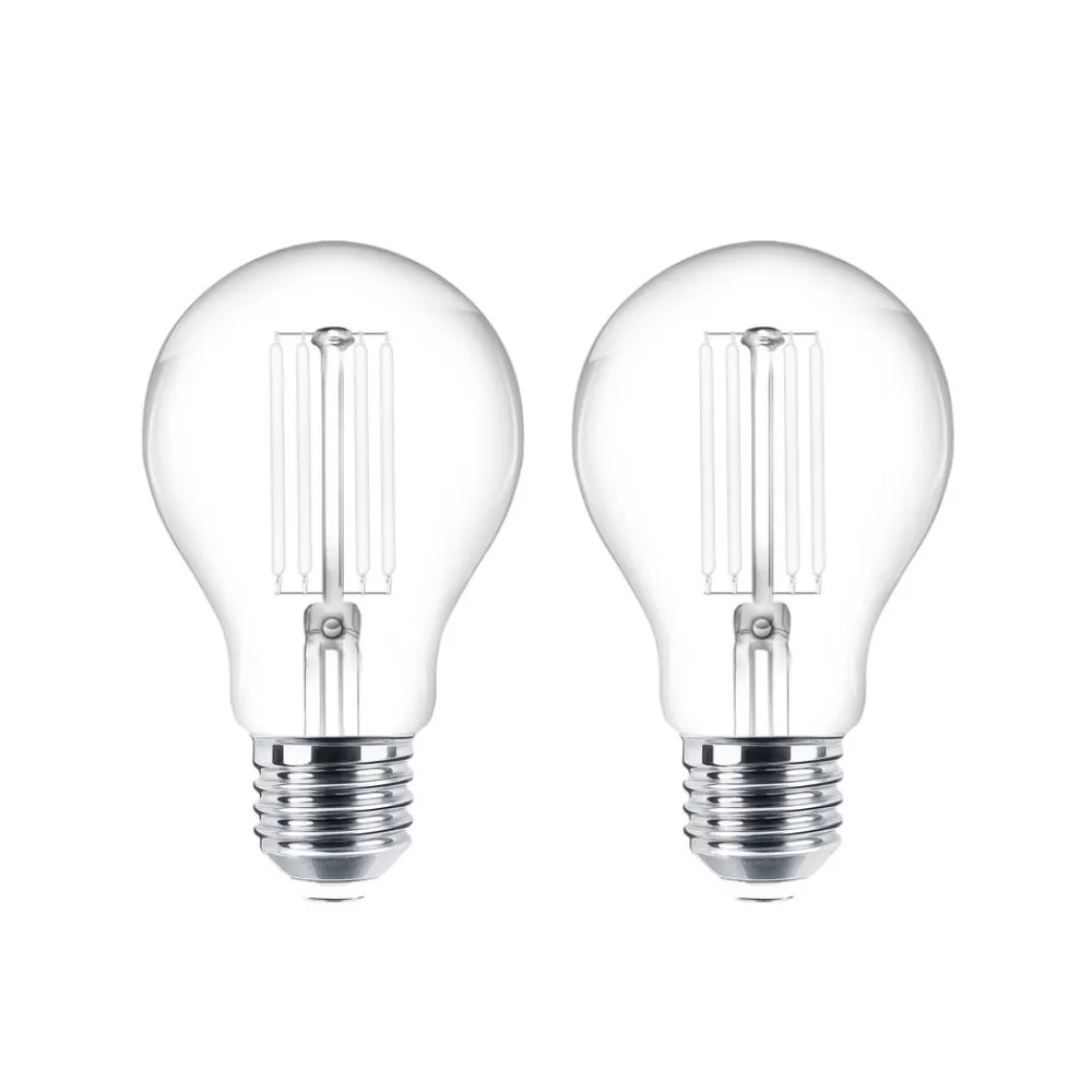 Filament Pære|Led Pærer ^ Lindby LED-trådpære E27 sæt med 2 stk. 7W 806 lm klar 2.700K
