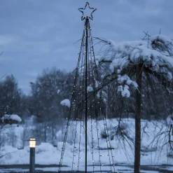STAR TRADING Dekorationsbelysning|Julepynt > LED udendørs dekoration Lystræ, LED'er delvist blinkende