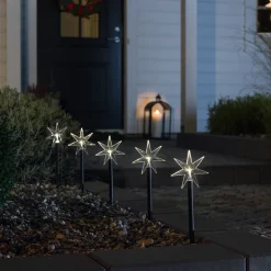 Konstsmide Christmas Julepynt|Julelys Udendørs > LED udendørs dekorationsstjerne, 5-lys, med jordspyd