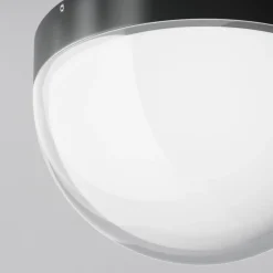 Maytoni Udendørs Loftlamper > LED udendørs loftlampe Mon, grafit, Ø 18 cm, IP65, 3.000K